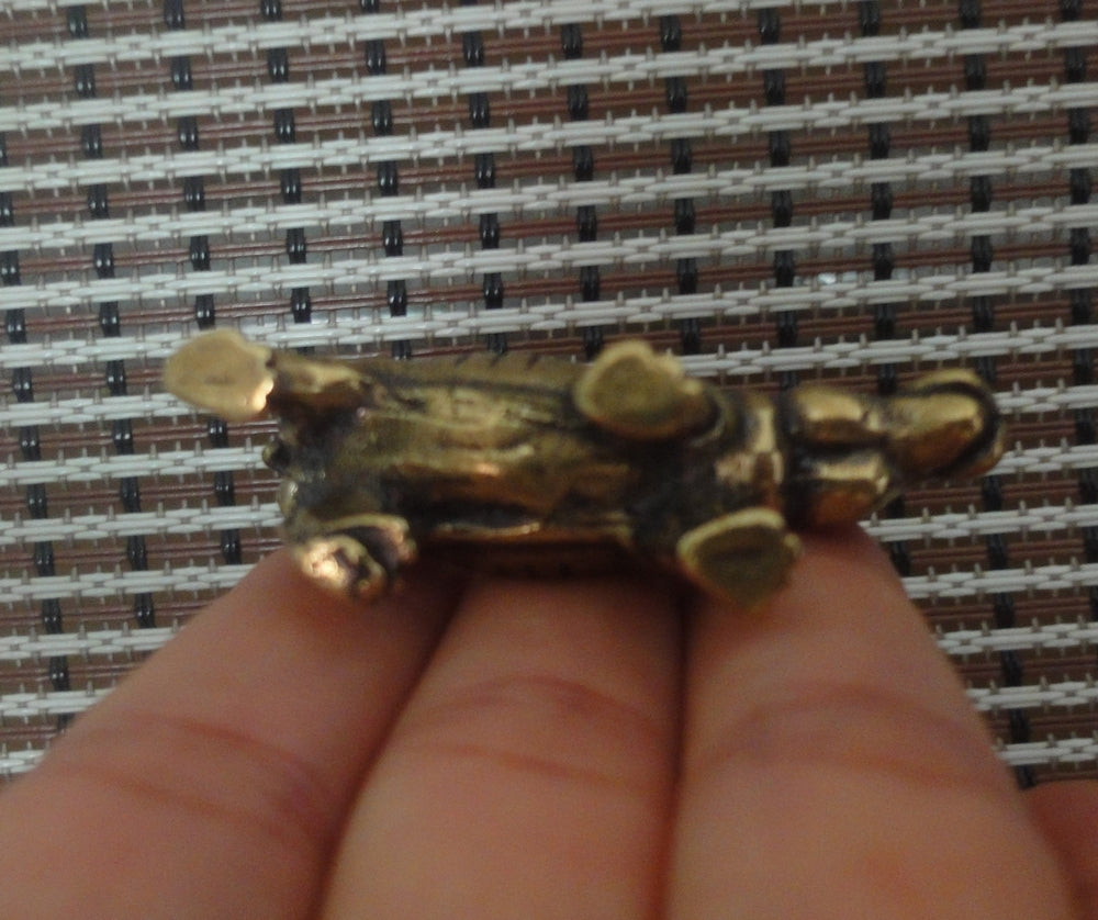 Solid Brass Copper Hippo Figurine Statue Animal Sculpture Birthday Gifts