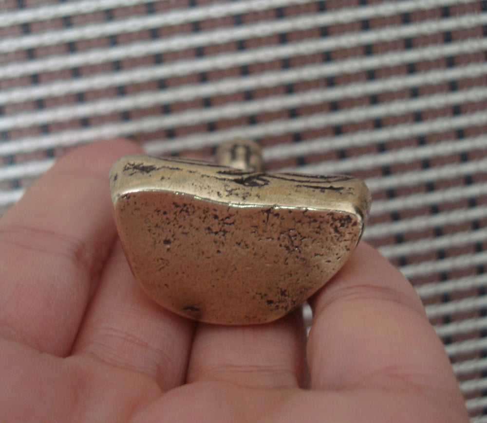 Solid Brass Buddha Seated Figurine Vintage Style Statue for Home Desk Decor