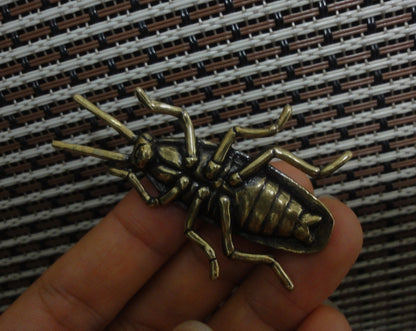 Vintage Style Solid Brass Cockroach Figurine Statue for Home Garden Decor