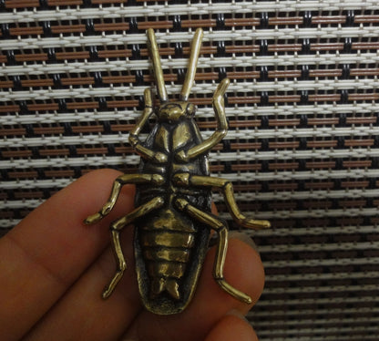 Vintage Style Solid Brass Cockroach Figurine Statue for Home Garden Decor