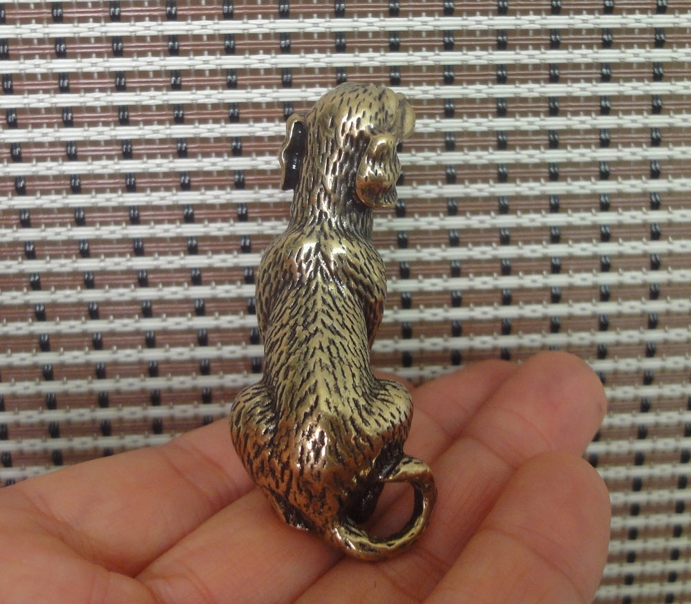 Solid Brass Dog Figurine Statue Copper Animal for Home & Garden Decor