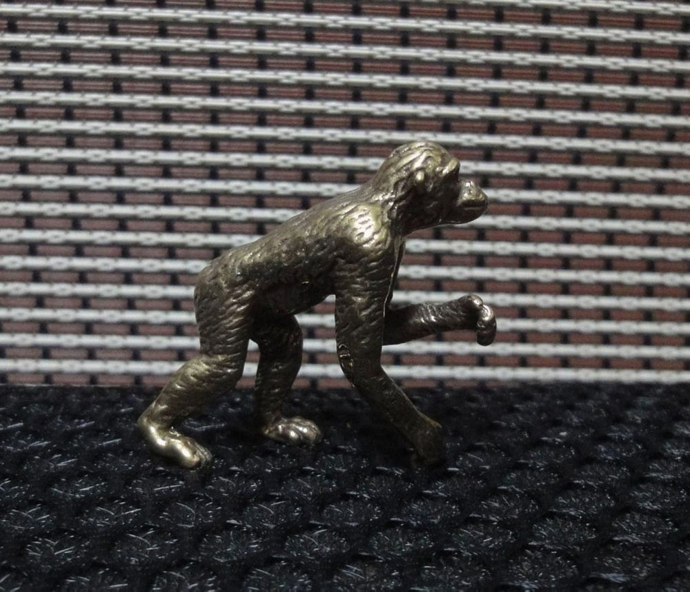 Vintage Style Solid Brass Chimpanzees Zodiac Monkey Animal Statue