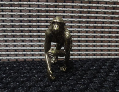 Vintage Style Solid Brass Chimpanzees Zodiac Monkey Animal Statue