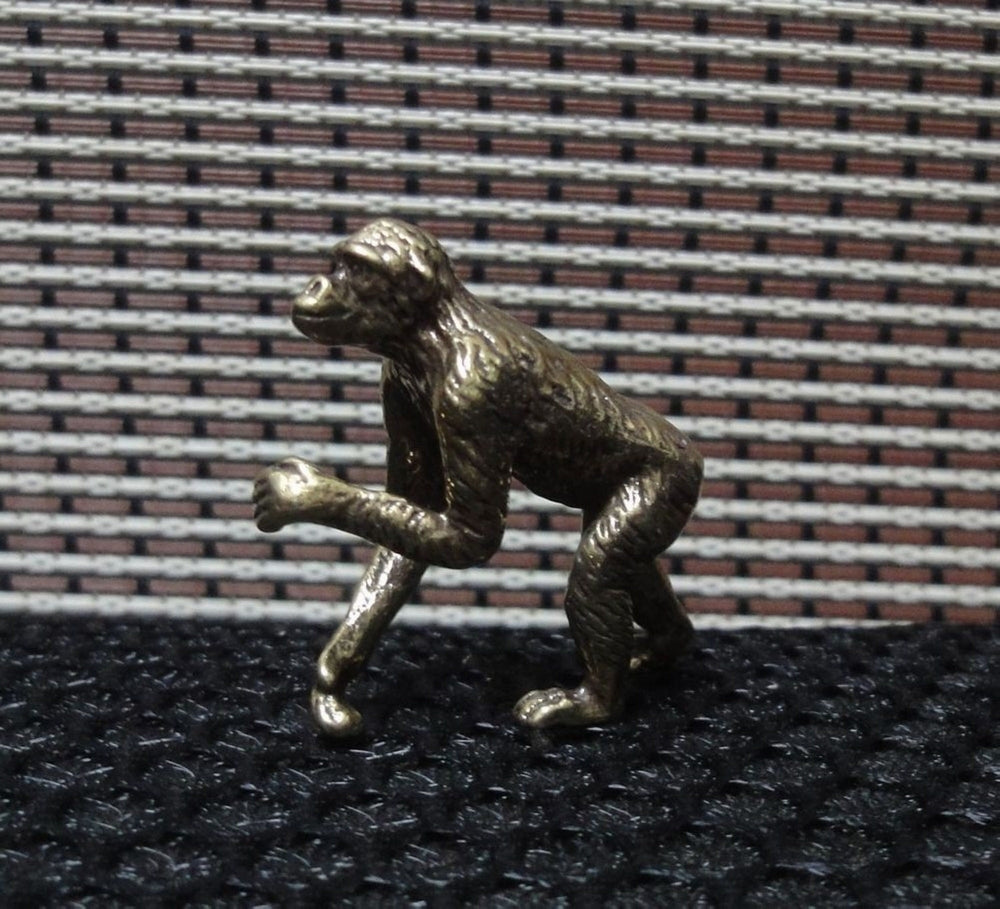 Vintage Style Solid Brass Chimpanzees Zodiac Monkey Animal Statue
