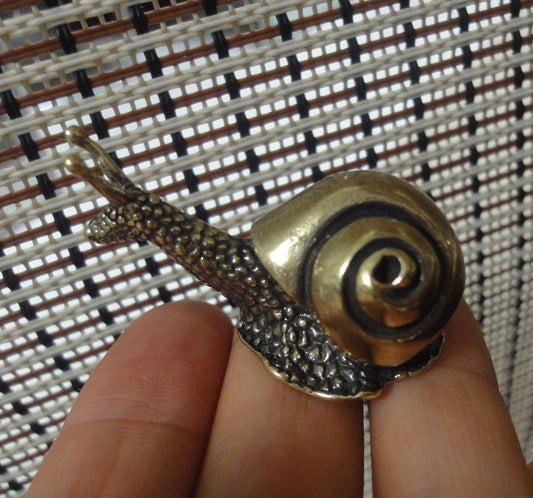 Vintage Style Solid Brass Snail Figurine Statue Incense Holder for Home Garden Decor