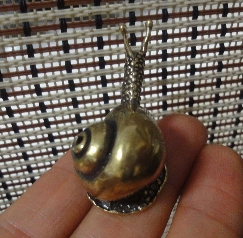 Vintage Style Solid Brass Snail Figurine Statue Incense Holder for Home Garden Decor