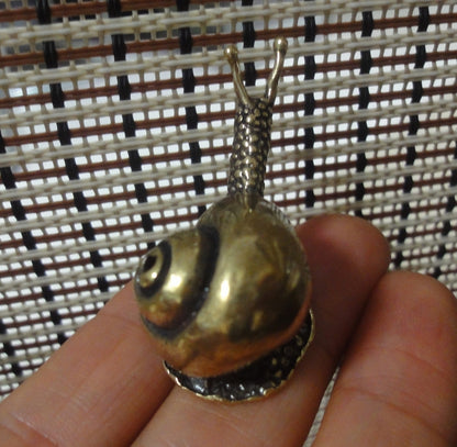 Vintage Style Solid Brass Snail Figurine Statue Incense Holder for Home Garden Decor