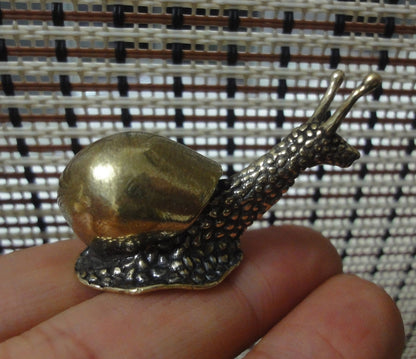 Vintage Style Solid Brass Snail Figurine Statue Incense Holder for Home Garden Decor