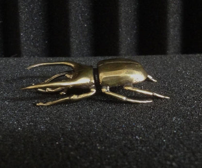 Solid Brass Rhinoceros Insect Statue Home Ornament Birthday Gifts
