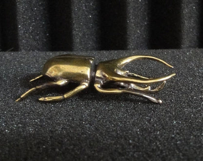 Solid Brass Rhinoceros Insect Statue Home Ornament Birthday Gifts