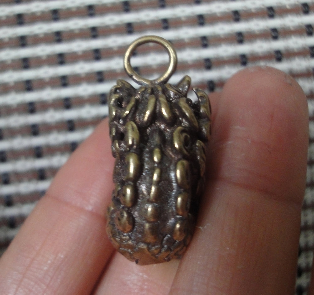 Vintage Solid Brass Dream Devourer Pendant Beast Statue Keyring