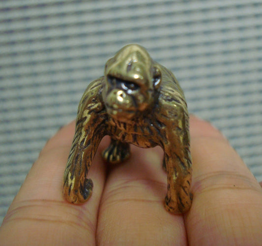 Vintage Brass Strength Gorilla Figurine Ornament
