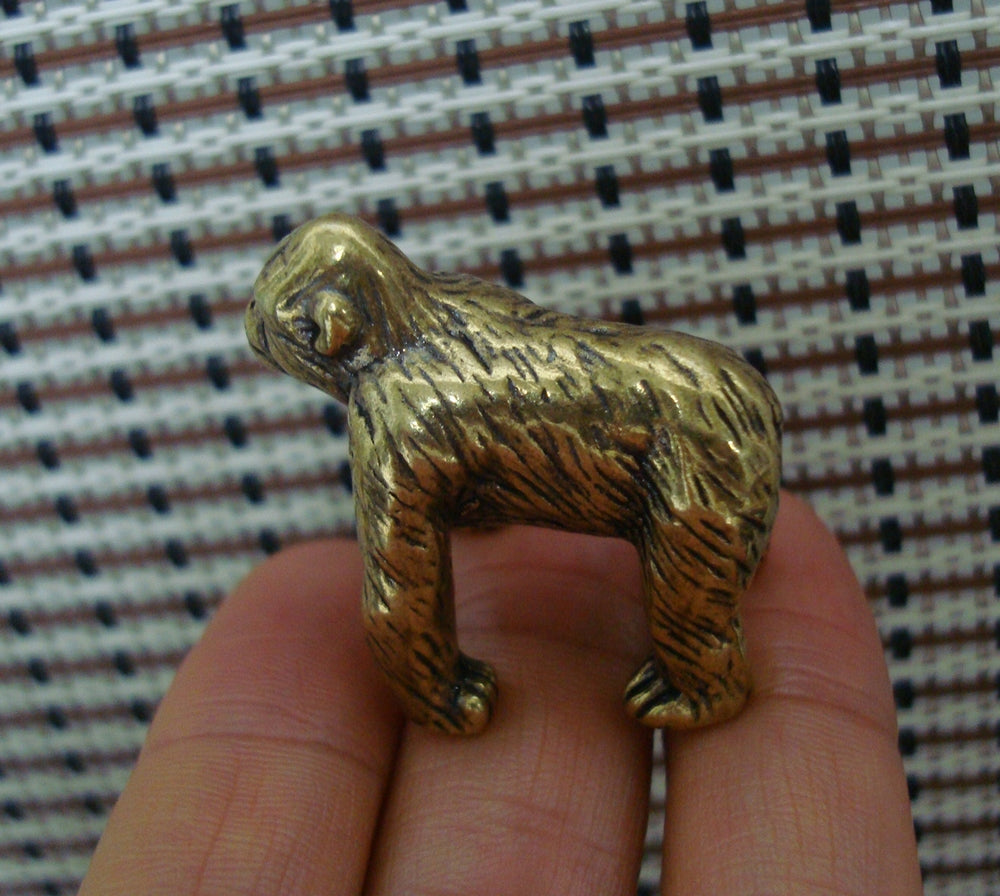 Vintage Brass Strength Gorilla Figurine Ornament
