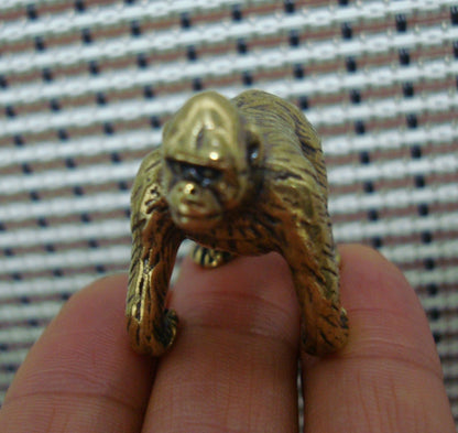 Vintage Brass Strength Gorilla Figurine Ornament