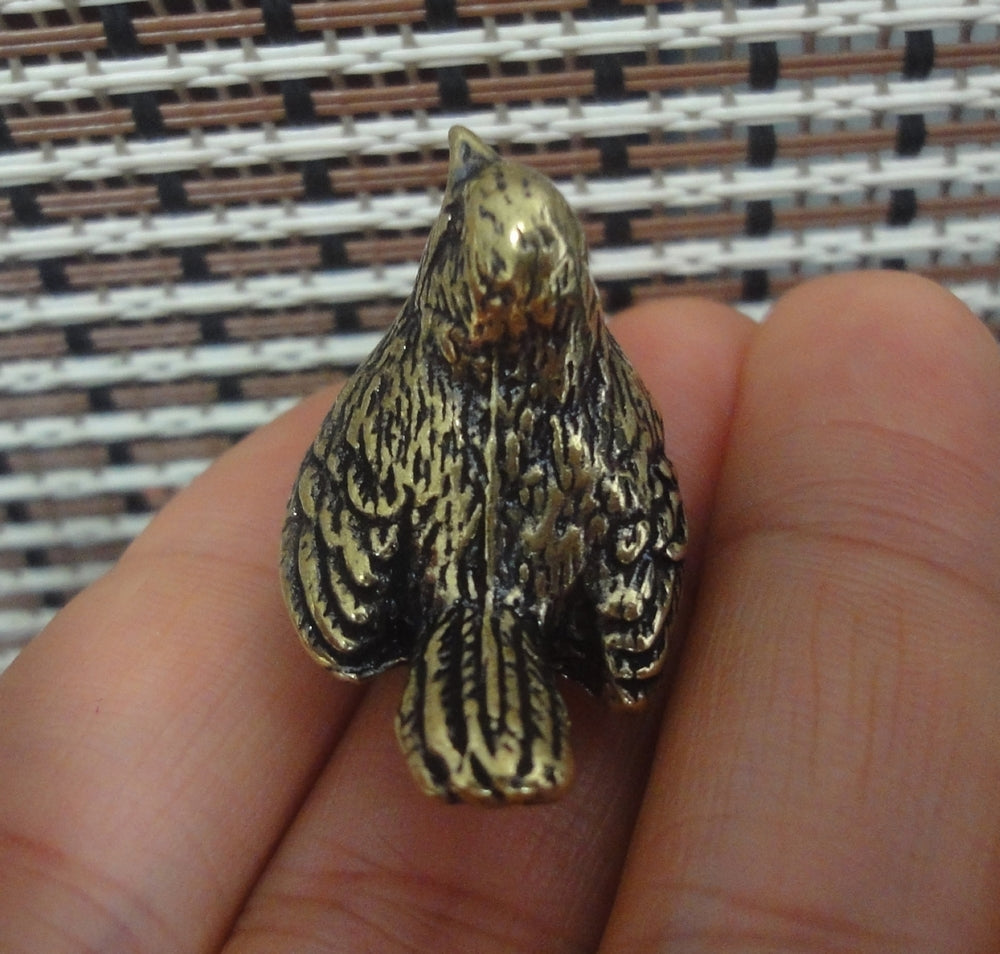 Vintage Style Solid Brass Copper Little Sparrow Bird Statue for Home Garden Decor