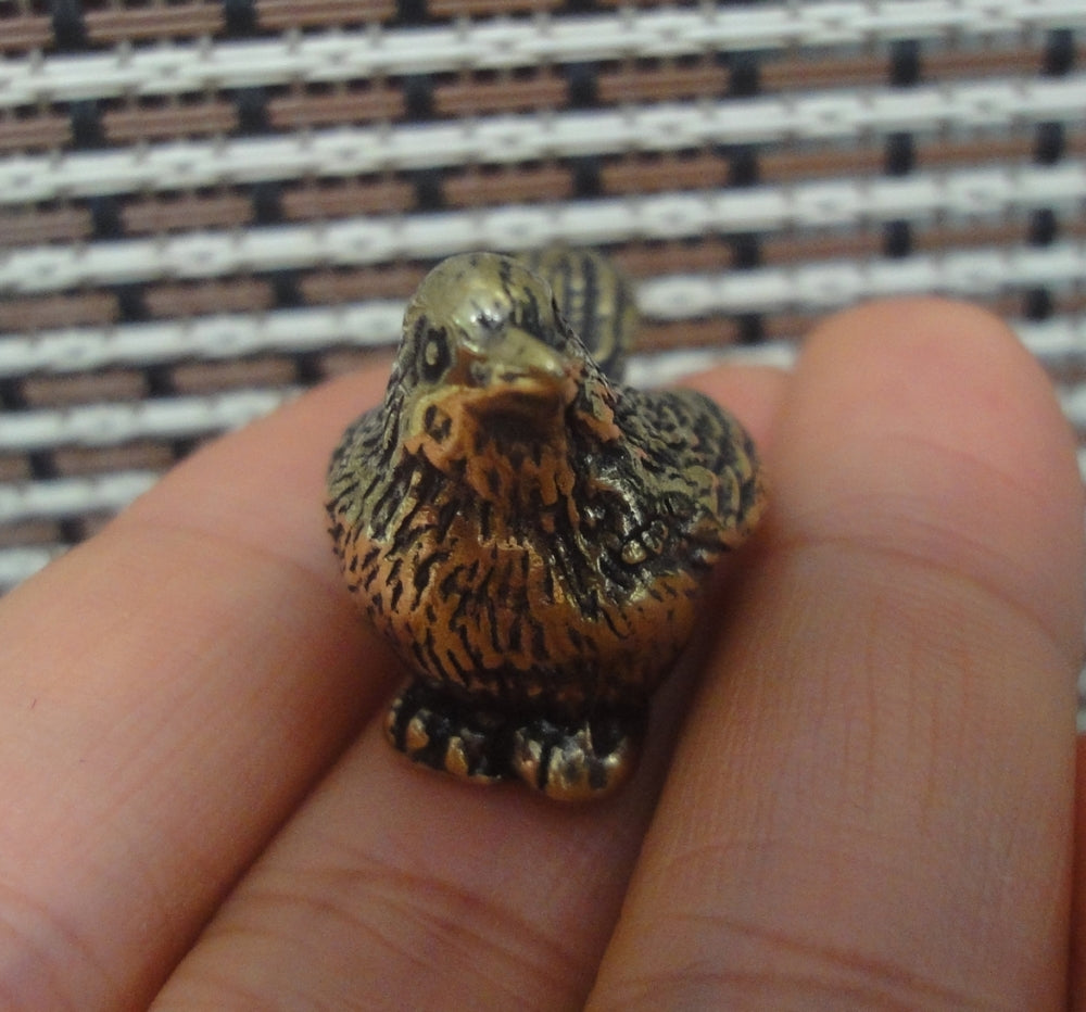 Vintage Style Solid Brass Copper Little Sparrow Bird Statue for Home Garden Decor