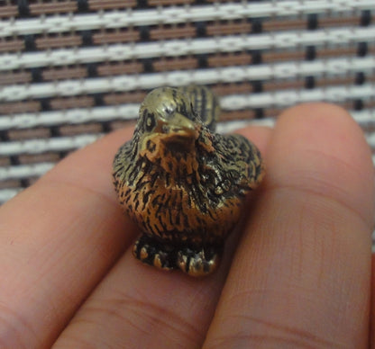 Vintage Style Solid Brass Copper Little Sparrow Bird Statue for Home Garden Decor