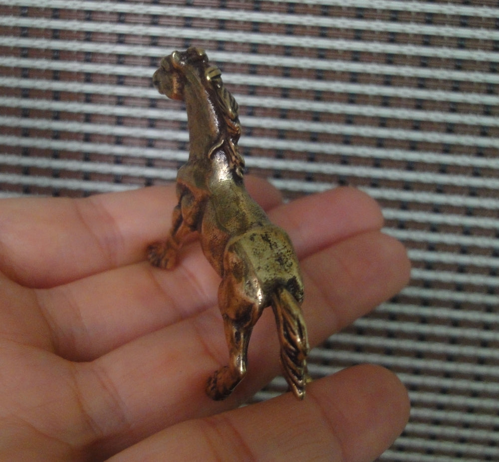 Solid Brass Copper Strong Horse Figurine Vintage Style Statue for Home Decor