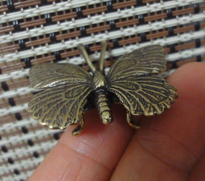 Vintage Style Mini Brass Butterfly Figurine Garden Decor