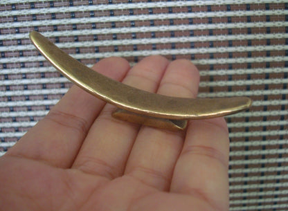 Solid Brass Chopsticks Holder Pen Rest Stand Vintage Style Simple Arc Shape