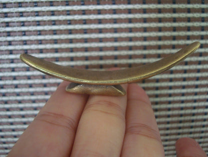 Solid Brass Chopsticks Holder Pen Rest Stand Vintage Style Simple Arc Shape