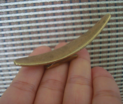 Solid Brass Chopsticks Holder Pen Rest Stand Vintage Style Simple Arc Shape