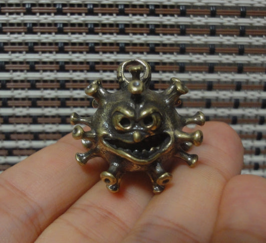 Vintage Style Solid Brass Virus Statue Pendant Special Gifts for Him