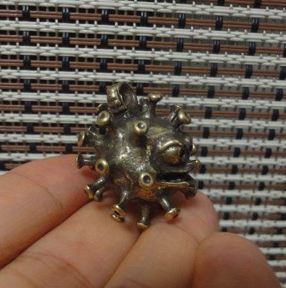 Vintage Style Solid Brass Virus Statue Pendant Special Gifts for Him