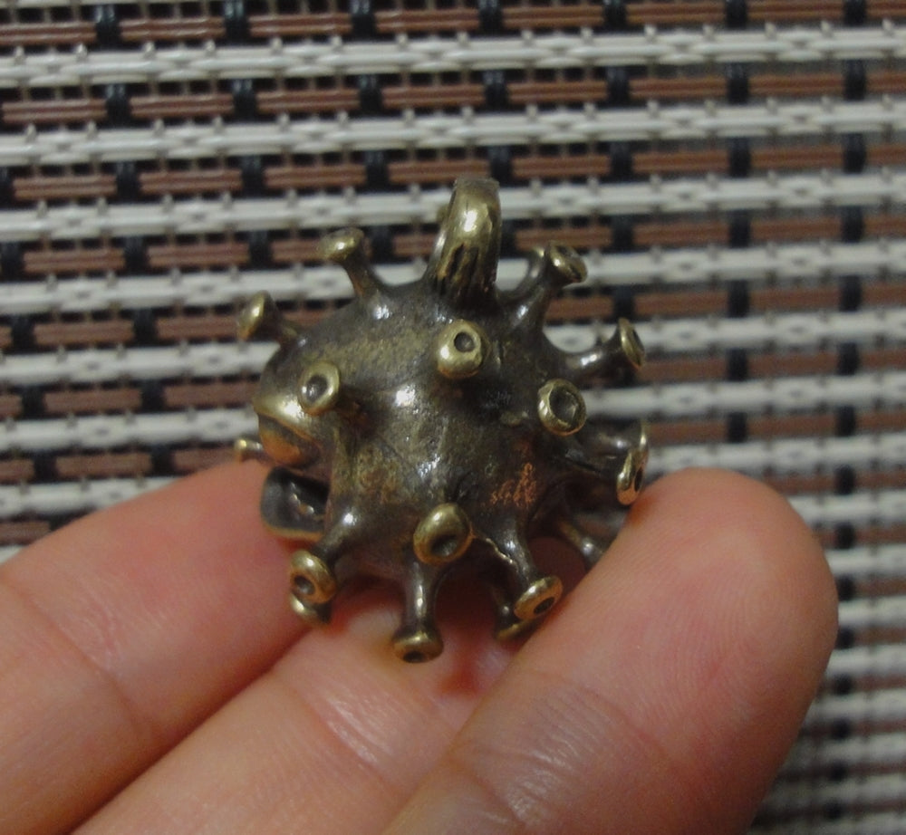 Vintage Style Solid Brass Virus Statue Pendant Special Gifts for Him