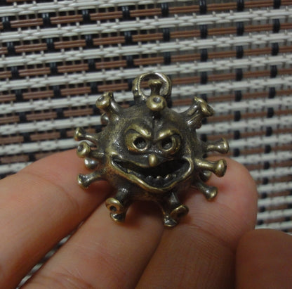 Vintage Style Solid Brass Virus Statue Pendant Special Gifts for Him