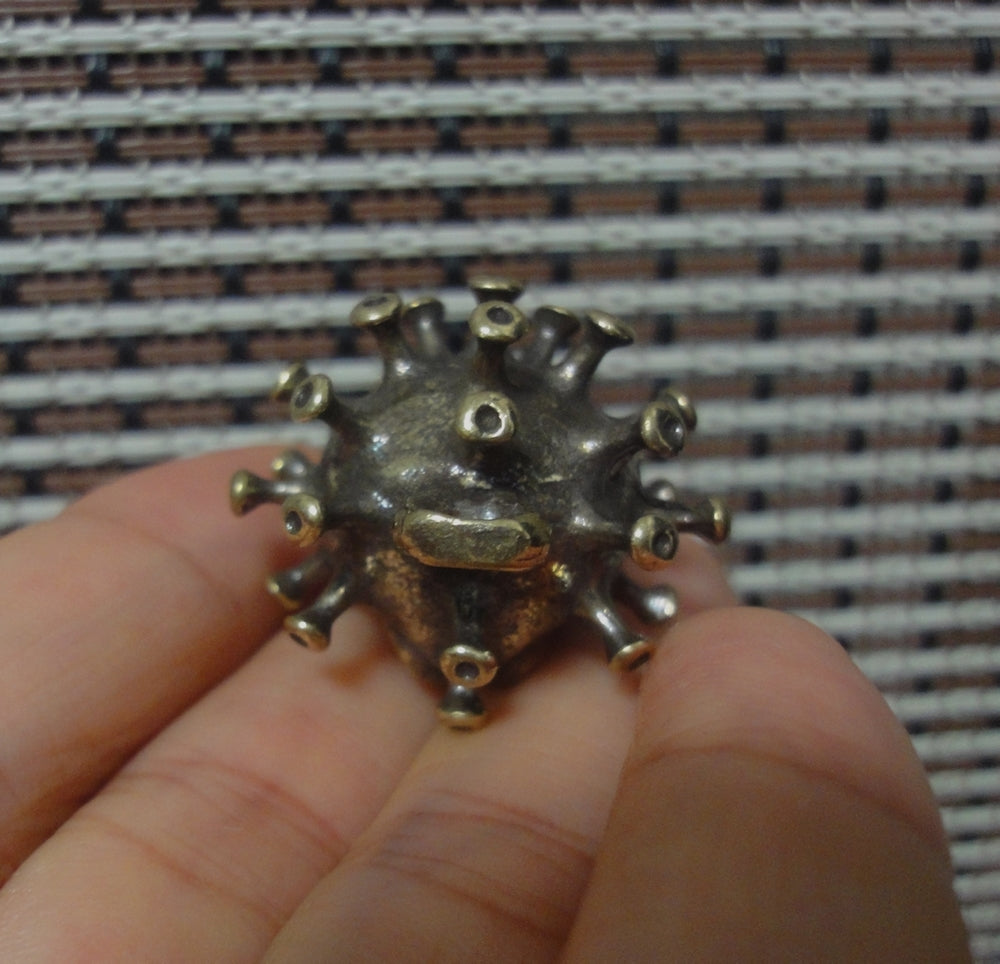 Vintage Style Solid Brass Virus Statue Pendant Special Gifts for Him