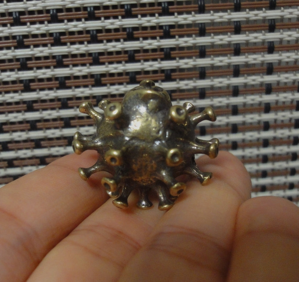 Vintage Style Solid Brass Virus Statue Pendant Special Gifts for Him