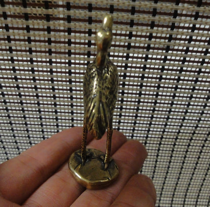 Vintage Style Solid Brass Copper Flamingo Bird Statue for Home Decor