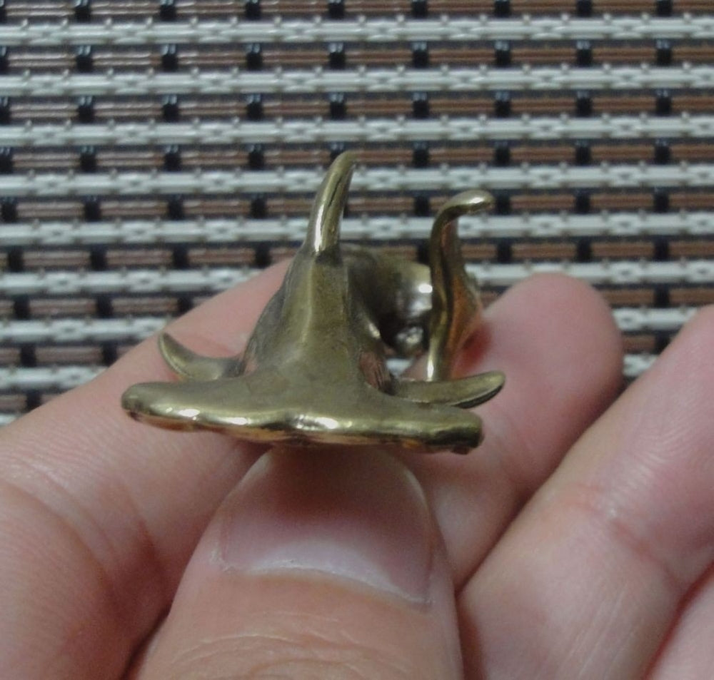 Solid Brass Hammerhead Shark Fish Figurine Vintage Style Statue for Home Garden Decor