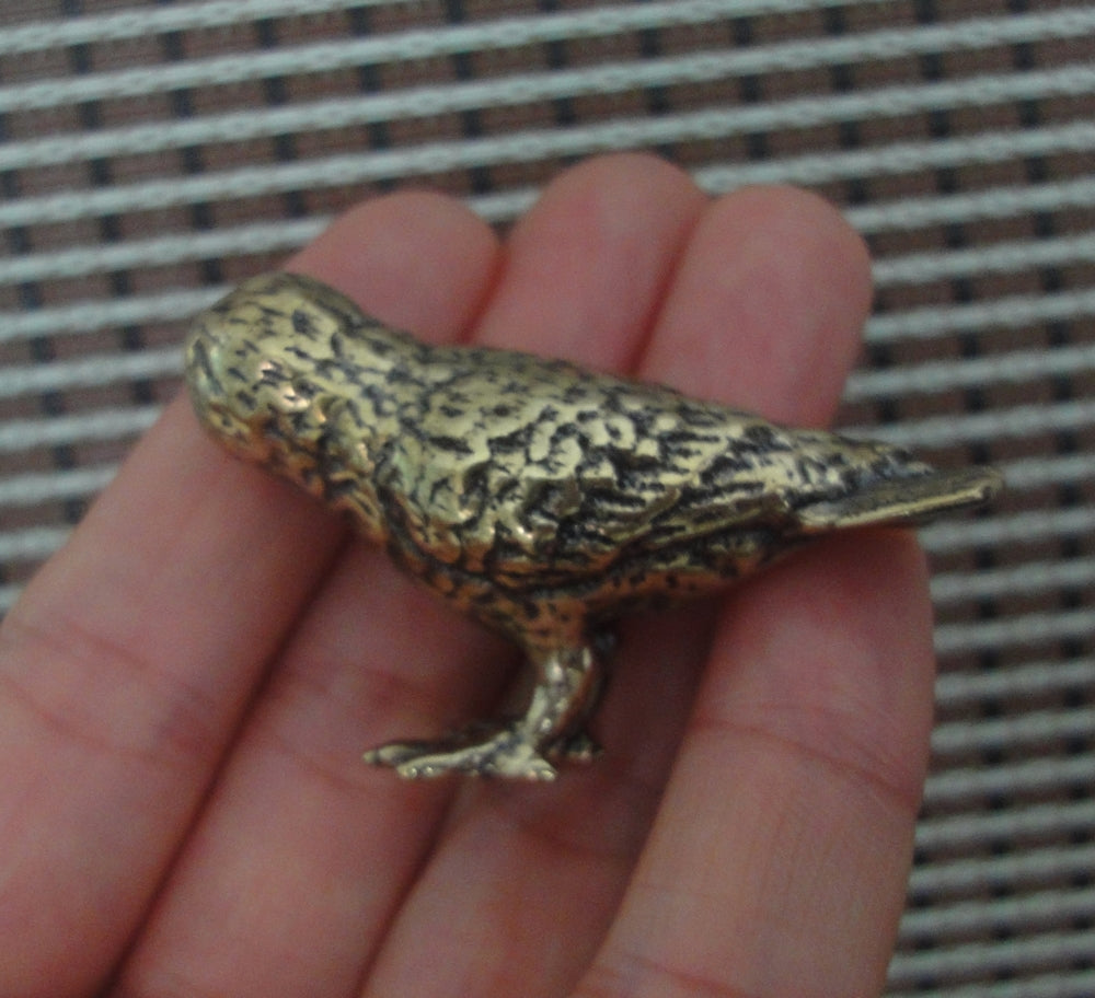 Vintage Style Solid Brass Owl Animal Bird Statue for Home Garden Decor