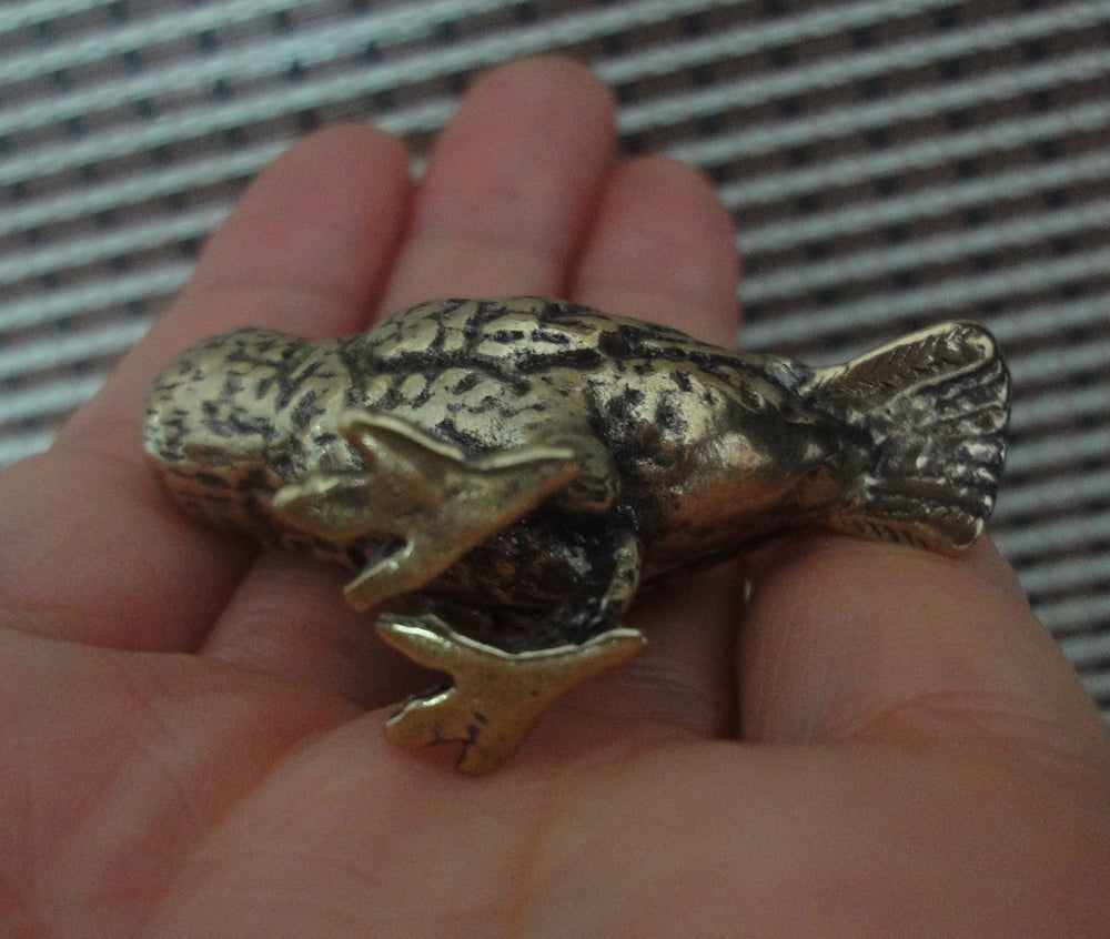 Vintage Style Solid Brass Owl Animal Bird Statue for Home Garden Decor