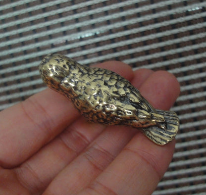 Vintage Style Solid Brass Owl Animal Bird Statue for Home Garden Decor