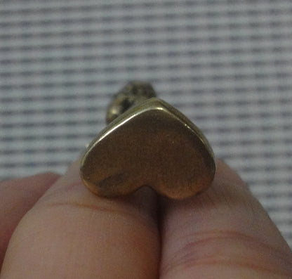 Vintage Brass Romantic Cherub Figurine Ornament