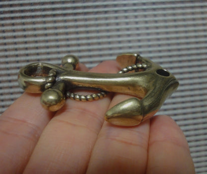 Solid Brass Ship Anchor Charm Pendant for Keychaings and Bags Decor