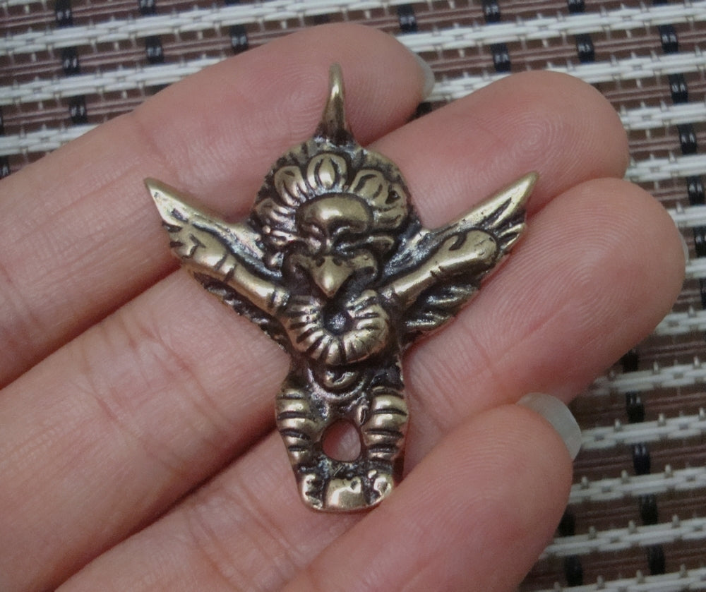 Solid Brass Roc Ancient Bird Figurine Pendant Vintage Style Statue