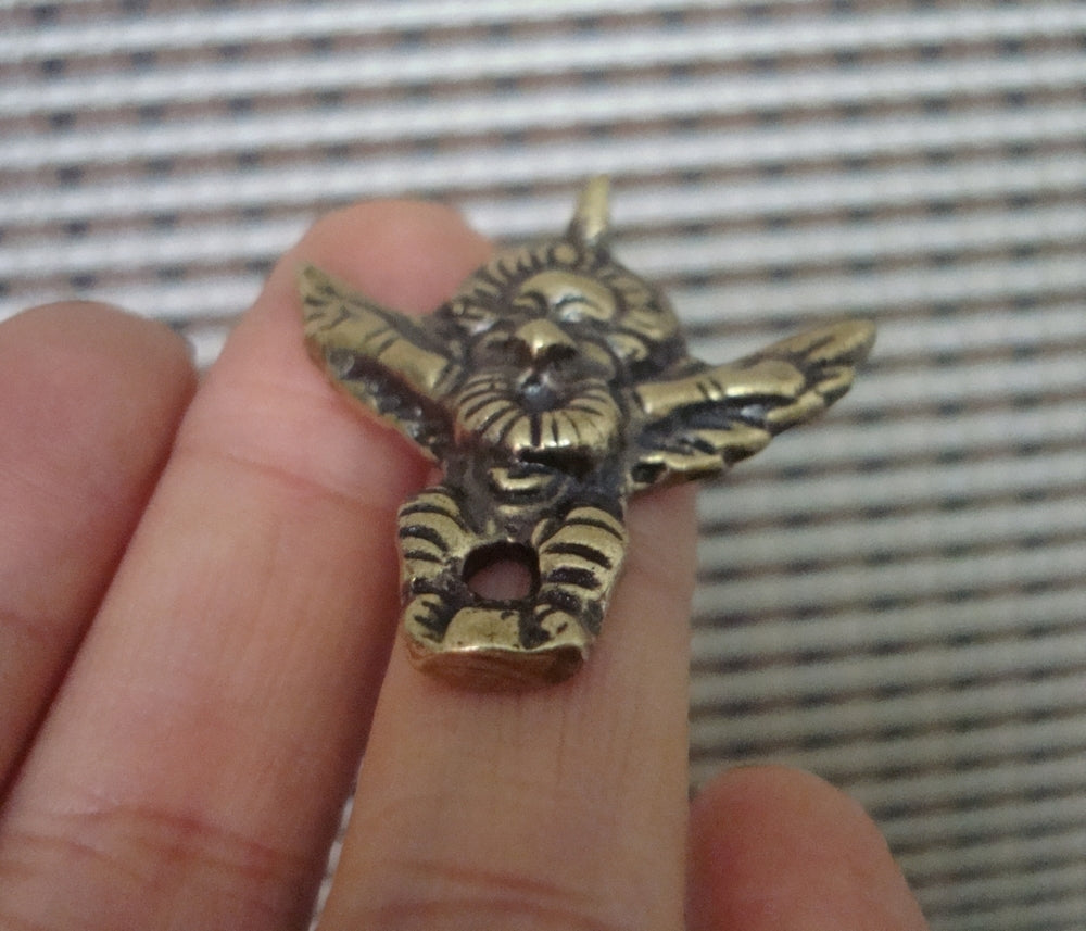 Solid Brass Roc Ancient Bird Figurine Pendant Vintage Style Statue