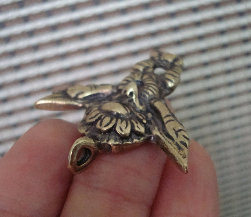 Solid Brass Roc Ancient Bird Figurine Pendant Vintage Style Statue