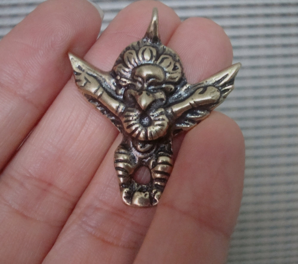 Solid Brass Roc Ancient Bird Figurine Pendant Vintage Style Statue