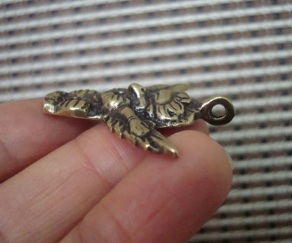 Solid Brass Roc Ancient Bird Figurine Pendant Vintage Style Statue