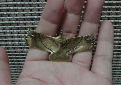 Solid Brass Spread Wings Eagle Bird Statue for Home Decor
