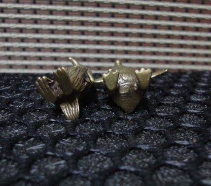 Pair of Vintage Style Solid Brass Little Penguins Figurines for Anniversary Gift