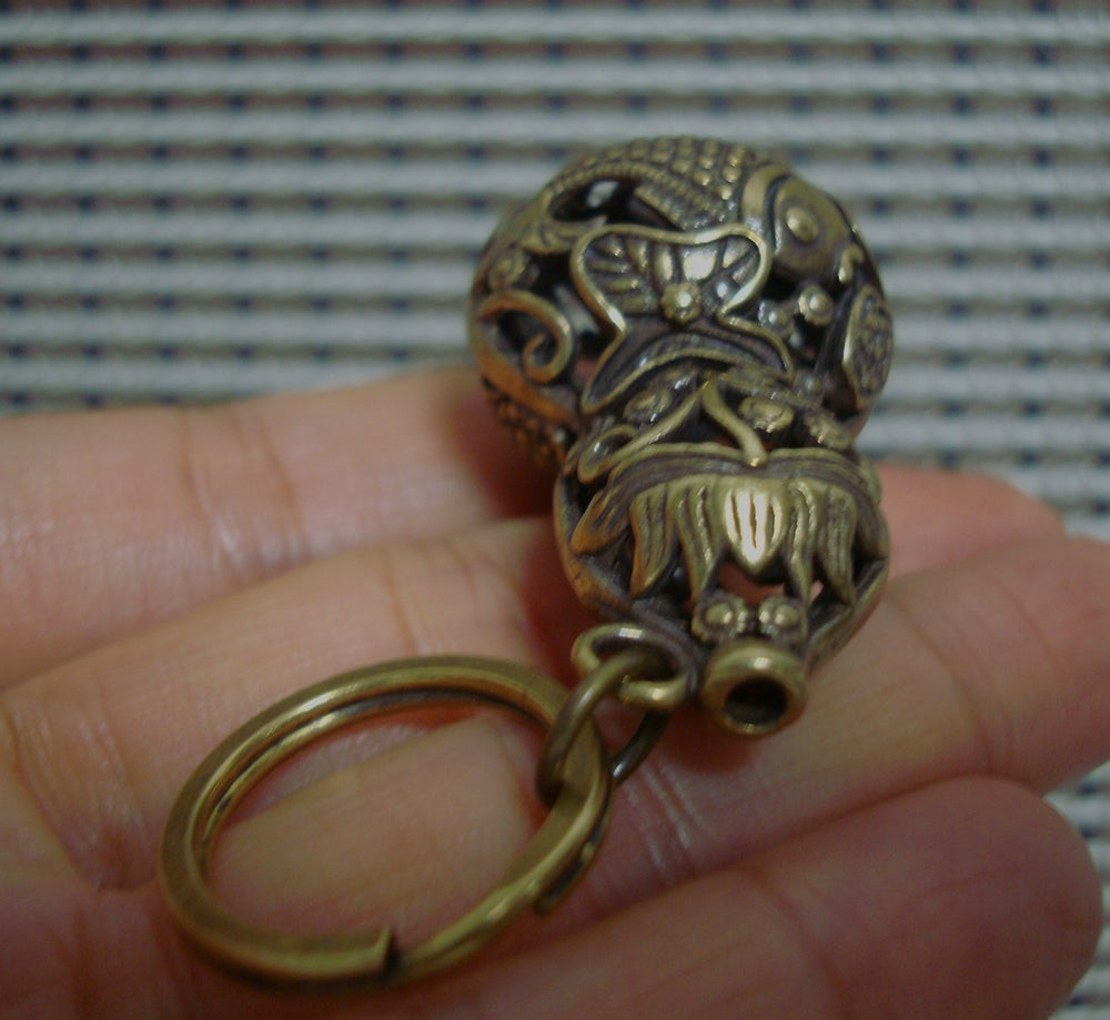 Vintage Style Brass Lucky Gourd Bags Pendant
