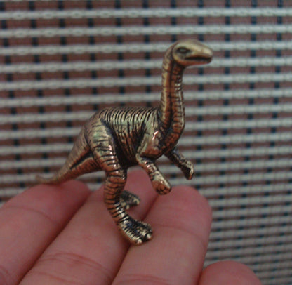Brass Prehistoric Brachiosaurus Figurine Vintage Style Ornament
