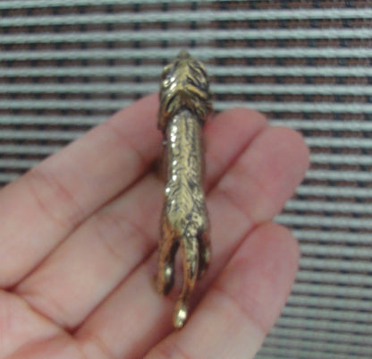 Solid Brass Strong Lion Figurine Vintage Style Animal Statue for Home Decor