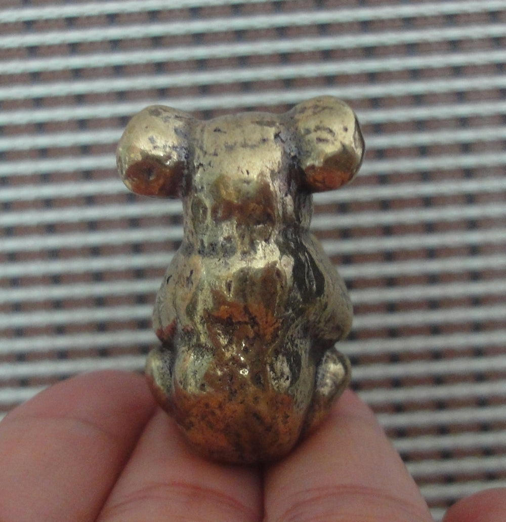 Solid Brass Small Koala Figurine Vintage Style Statue for Home Garden Decor